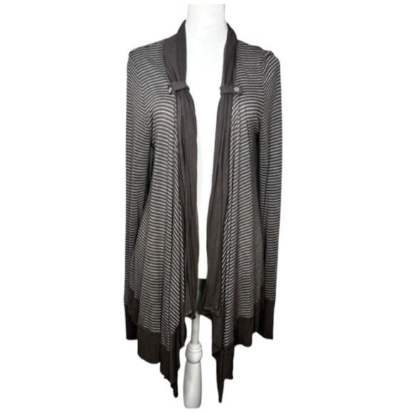 Anthropologie Splendid Womens Striped Flyaway Open Front Cardigan X-Large - Picture 1 of 12